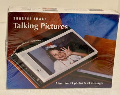 New Sharper Image Talking Pictures Album for 24 4x6 Photos & 24 Messages GC600-image