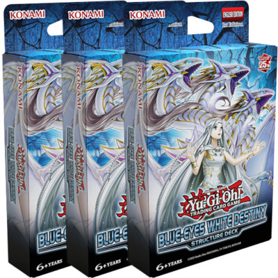 2025 Yugioh Structure Deck: Blue-Eyes White Destiny [3 Decks] Sealed-image