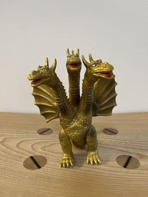 King Ghidorah Soft Vinyl Figurine 17cm Gold Godzilla Series Used-image