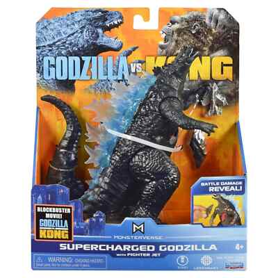 Godzilla Vs Kong Supercharged Godzilla With Fighter Jet Action Figure 6