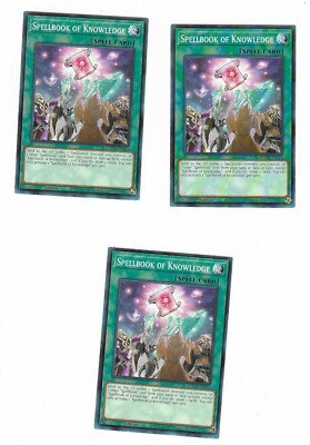 Set Of 3 LP  Spellbook of Knowledge SDCH-EN023 Common  1st Edition Yugioh-image