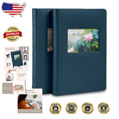 Stylish 2-Pack 5x7 & 4x6 Leather Photo Albums – Perfect for Special Occasions-image