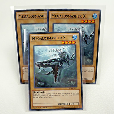 3x Yugioh Megalosmasher X SR04-EN003 1st Edition Common - LP-NM-image