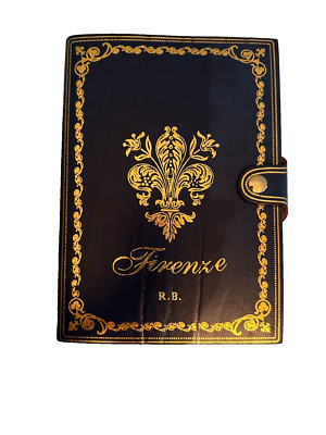 New Royal Blue Leather Bound Journal made in Italy-image