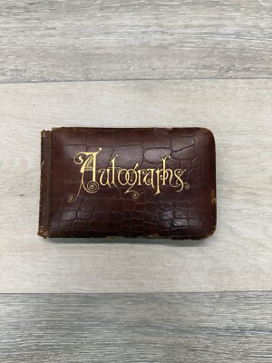 Vintage 1800’s Autograph Book School Journal Written In (1885-1893) Historical-image