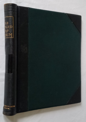 STANLEY GIBBONS 'UTILE' VINTAGE LEATHER BOUND SPRINGBACK STAMP ALBUM, VGC-image