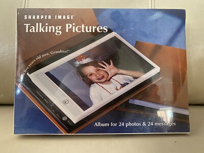 Sharper Image Talking Pictures 24: Album Photos & Messages Photo Book NEW SEALED-image