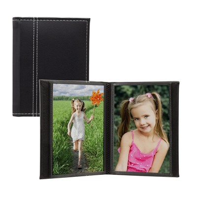 Neil Enterprises Inc. 4x6 Black Photo Album with White Stitching - Holds 24 P...-image