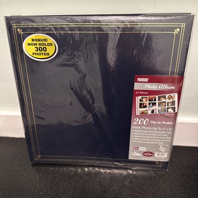Pioneer Photo Album Full Size Le Memo 4X6 300 Slip in Pockets Blue MP-46 New-image