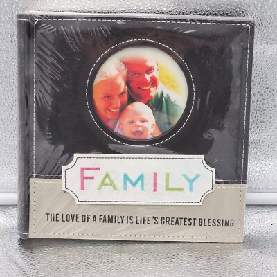 Family Photo Album Love of Family is Lifes Greatest Blessing Pleather New-image