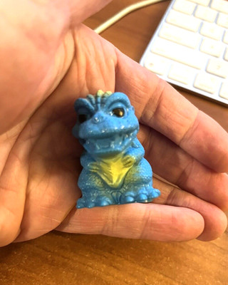 1992 Baby Godzilla Finger Puppet SD Super Deformed Figure-image