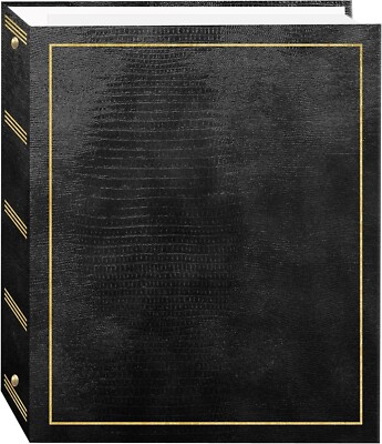 Magnetic Self-Stick 3-Ring Photo Album with 100 Pages (50 Sheets) Multi Colors-image