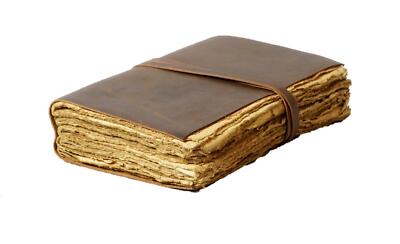 Vintage Leather Journal - Antique Leather Bound Journal Diary , Grimoire journal-image