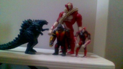 Godzilla King Kong Action Figures Lot of 4-image