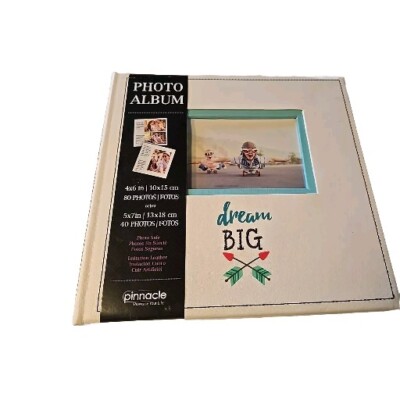 New Pinnacle Dream Big Photo Album 4x6 80 Photos~ 5x7 40 Photos. 038555509549-image