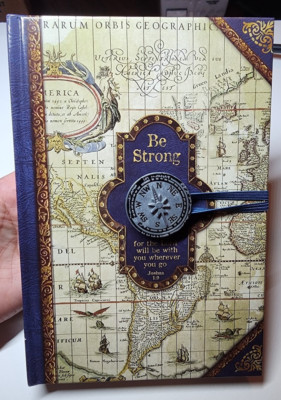 Lined Journal, religious with verses and raised metal detail, like new condition-image