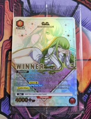 C.C. C2 Winner Union Arena Card Champion Promo English CGH-1-077 Code Geass-image