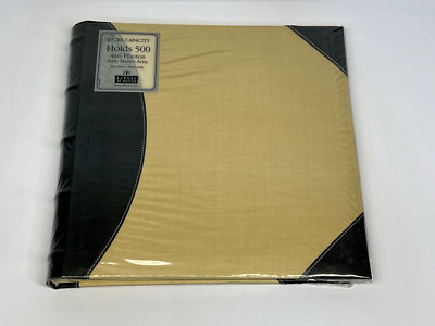 Burnes of Boston Maestro Photo Album Holds 500 4x6 Photos, Black/Cream NOS-image