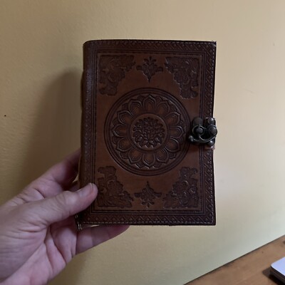 Handmade Leather Bound Embossed Journal-image
