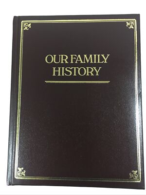 Vintage 1981 Print ~Family History~  A Historical Journal Book - Leather Bound-image