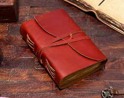 Bound notebook, sketchbook, Scrapbook, Daily Writing book leather journal Travel-image