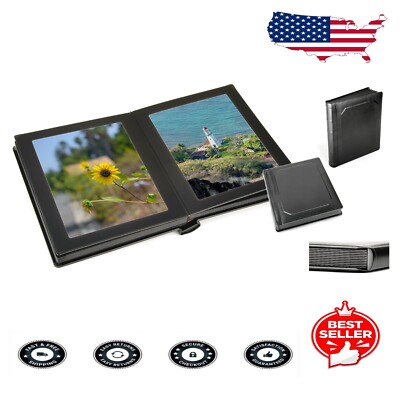 Professional Quality Black Photo Album 8x10 - 10 Slip-In Pages for Weddings-image