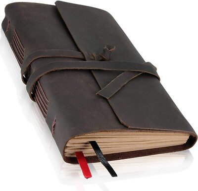 Leather Journal with Lined Pages - Leather Bound Journal for Men & Women (6x8in)-image