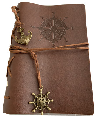 Spiral Bound Classic Refillable Notebook Leather Journal Note Diaries Sketchbook-image