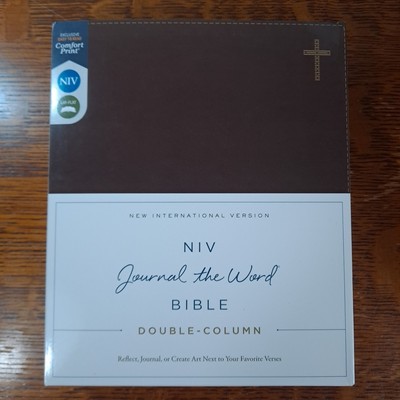 NIV, Journal the Word Bible, Double-Column, Leathersoft, Brown-image