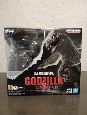 S.H. MonstersArts Godzilla 1954 Bandai Tamashii Nations Figure B&W-image