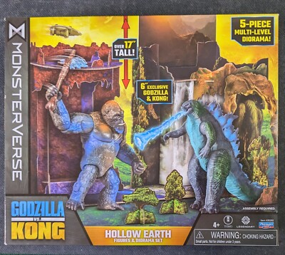 Godzilla Vs Kong Monsterverse Hollow Earth 6-Inch Playset Figures & Diorama Set-image