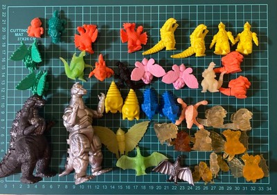 Godzilla Keshi Figure Lot Vintage Collection-image