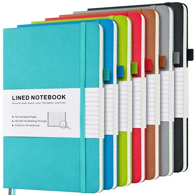 7 Pack Lined Journal Notebook, Hardcover PU Leather Notebook for Men Women, 1...-image