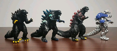 GODZILLA Mini Figures 2.5” Collectible Classic Monster lot of 4-image