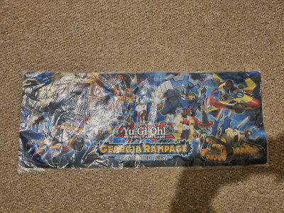 YUGIOH GEARGIA RAMPAGE PLAYMAT SEALED STRUCTURE DECK RUBBER OFFICIAL-image