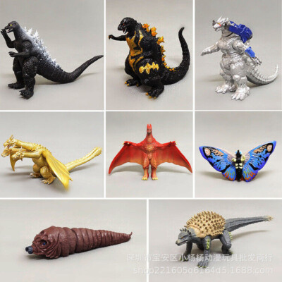 Godzilla Ghidorah Mechagodzilla Mothra Rodan Anguirus 8 pcs Monster Figures SET-image