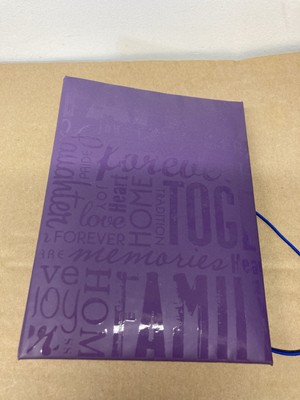 Vintage 5x6 Pleather  Purple Photo Album Book-image