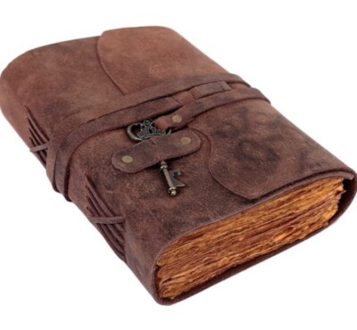 Vintage leather Bound Journal Antique Notebook, Diary, Sketchbook-image