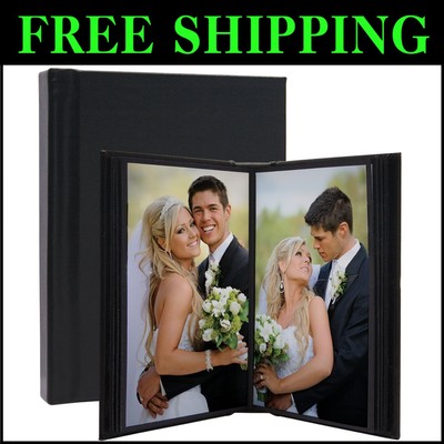 Self-Stick Black Leather Photo Album in 10