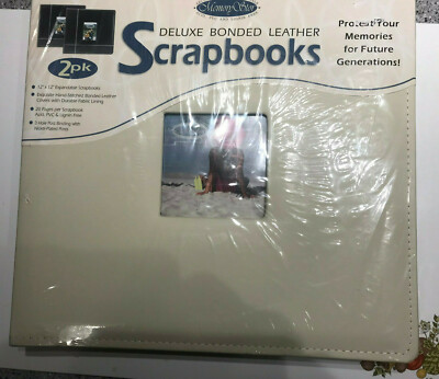 Deluxe Bonded Leather Scrapbooks 12 x 12 By MEMORY STOR 2pk-image