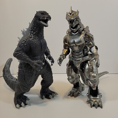Lot of 2 Action Figures Godzilla Mechagodzilla Silver Robot Machine 2020 TOHO-image