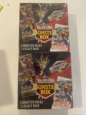 Lot Of 2 Yugioh Monster Mystery Box 9 Packs + 1 Legacy Pack New Factory Sealed!-image
