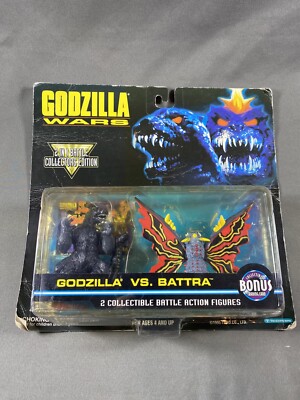 VINTAGE TRENDMASTERS GODZILLA WARS VS BATTRA BATTLE ACTION FIGURE 2 PACK-image