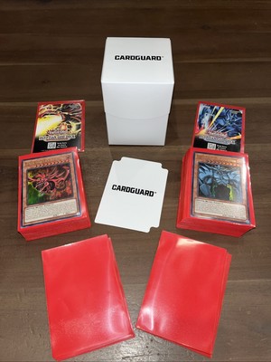 Yu-Gu-Oh! TCG Egyptian God Decks, Slifer/Obelisk With Deck Box & Sleeves-image