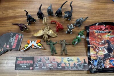 BANDAI GODZILLA GUMI Lot of 14 Mini Figures Manda Mothra King Gudorah-image