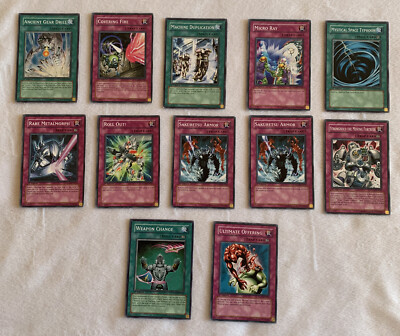 Yu Gi Oh Yugioh Structure Deck Machine Re-Volt Lot 12 Trap Spell Cards-image