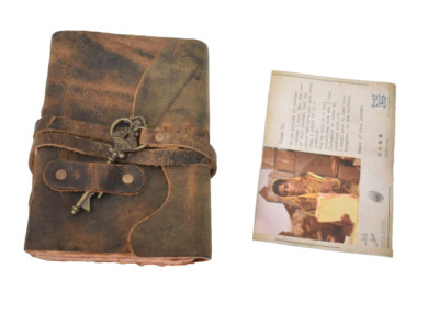 Leather Village Leather Bound Vintage Journal Handmade Paper Sheets 7