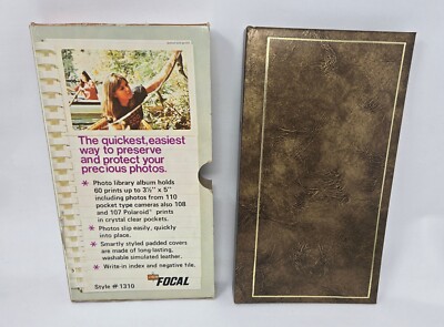 Vintage Focal Photo Album 1970s Holds 60 3.5