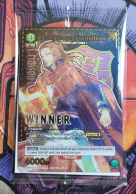 Fuegoleon Vermillion Winner Tournament Promo Union Arena Card Black Clover Seal-image