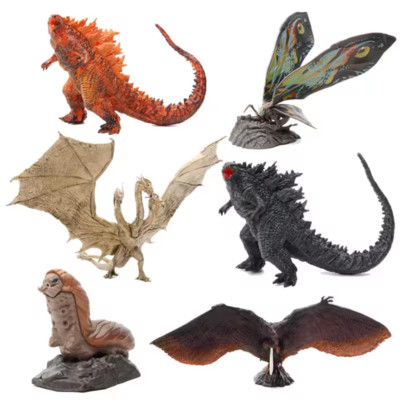 Godzilla King of the Monster 6 PCS Figures PVC Set. Great Set Free Ship-image